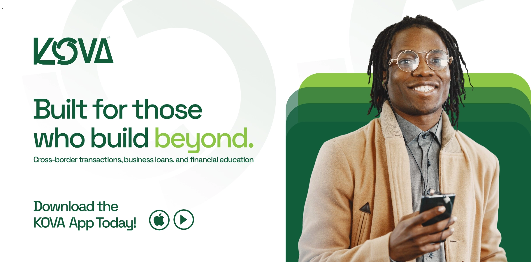 KOVA KOVA fintech brand identity hero banner